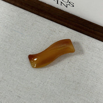 醋酸板材波浪髮夾－薄荷綠棕彩款細節｜https://igowo.tw/
