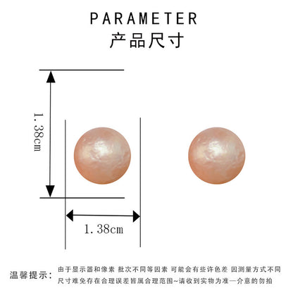 圓形簡約耳釘－細節特寫5｜https://igowo.tw/