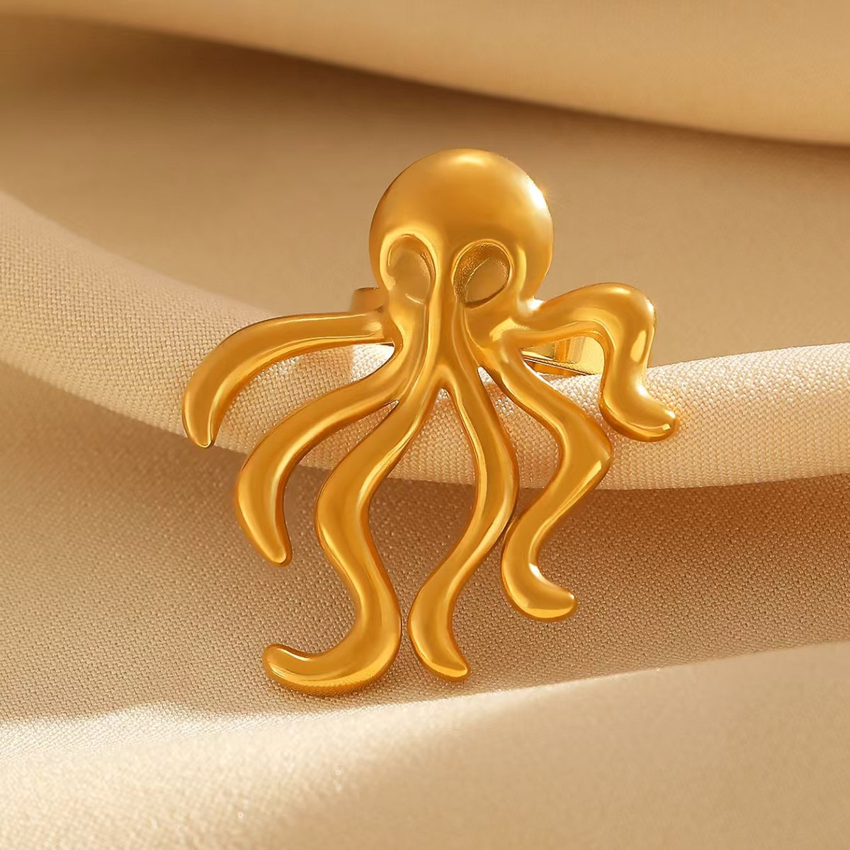 不鏽鋼海星可調式戒指