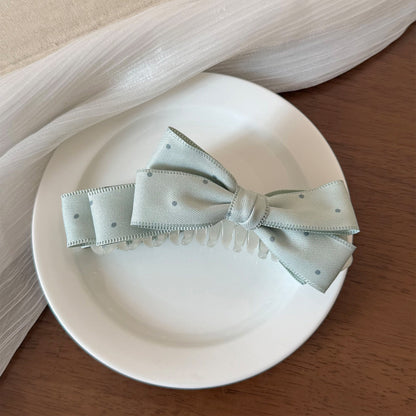 波點蝴蝶結髮夾