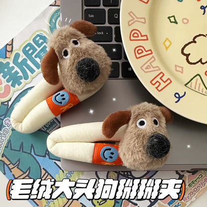 絨面小狗卡通髮夾－商品主圖｜https://igowo.tw/