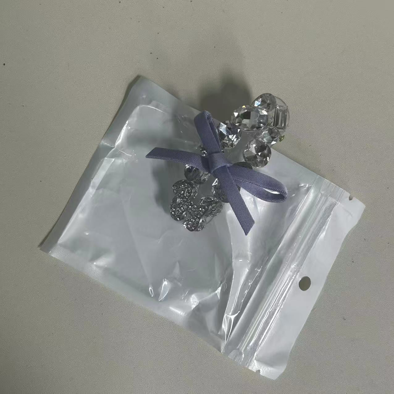 鋯石蝴蝶結髮夾