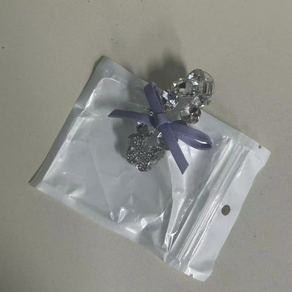 鋯石蝴蝶結髮夾