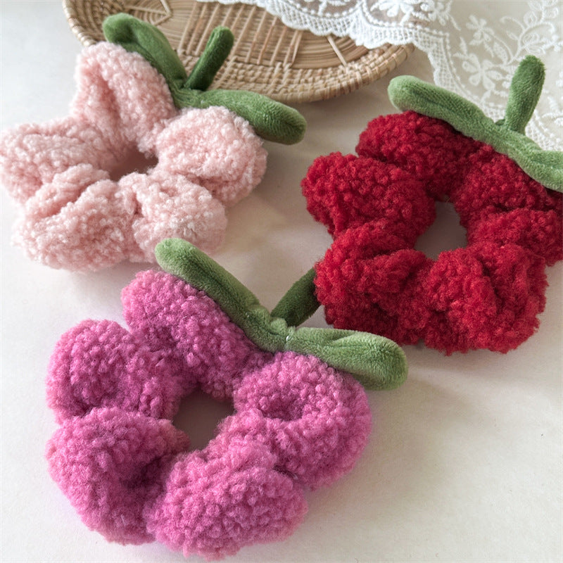 花朵簡約髮圈－黃色花朵款細節｜https://igowo.tw/