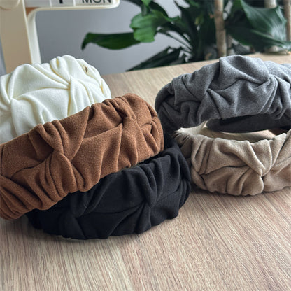布面寬版簡約髮箍－商品主圖｜https://igowo.tw/