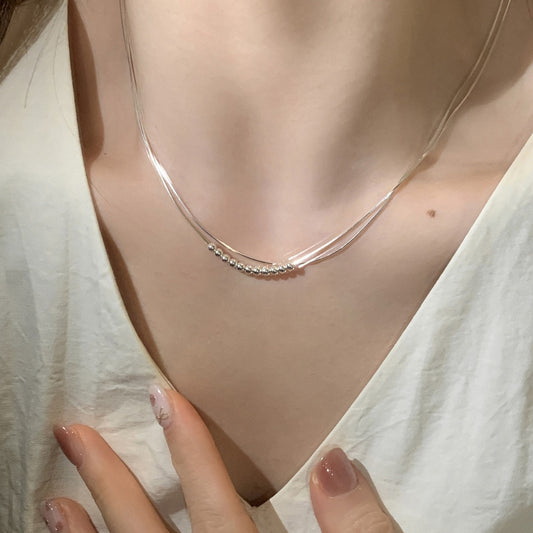 S925蛇骨圓珠簡約項鍊－商品主圖｜https://igowo.tw/