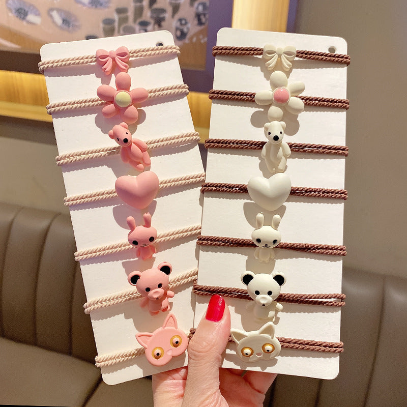 小熊愛心兩用簡約髮圈－商品主圖｜https://igowo.tw/