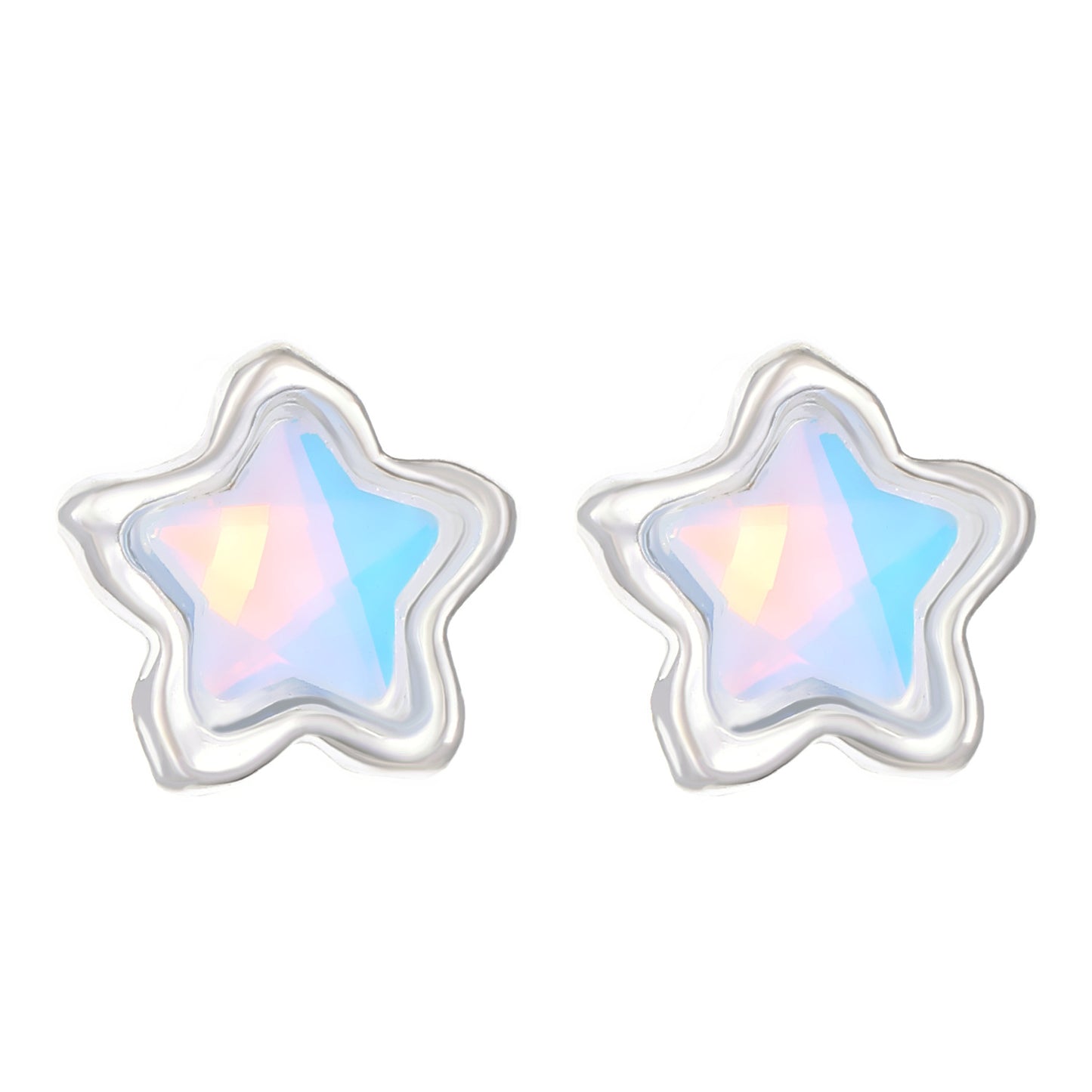 琺瑯珍珠海星耳釘