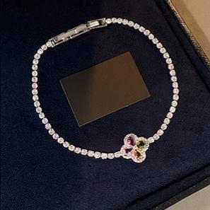 彩色鋯石花朵手鍊