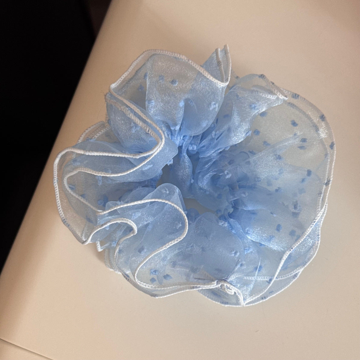 蕾絲大腸圈刺繡髮圈