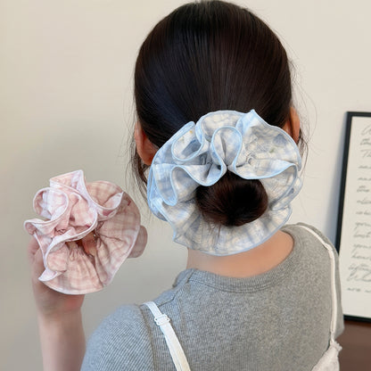 格紋大腸圈髮圈－商品主圖｜https://igowo.tw/