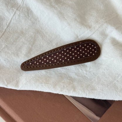 布面三角形復古髮夾