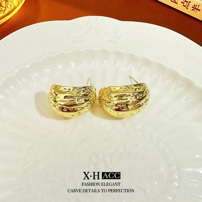 金屬簡約耳環－細節特寫50｜https://igowo.tw/