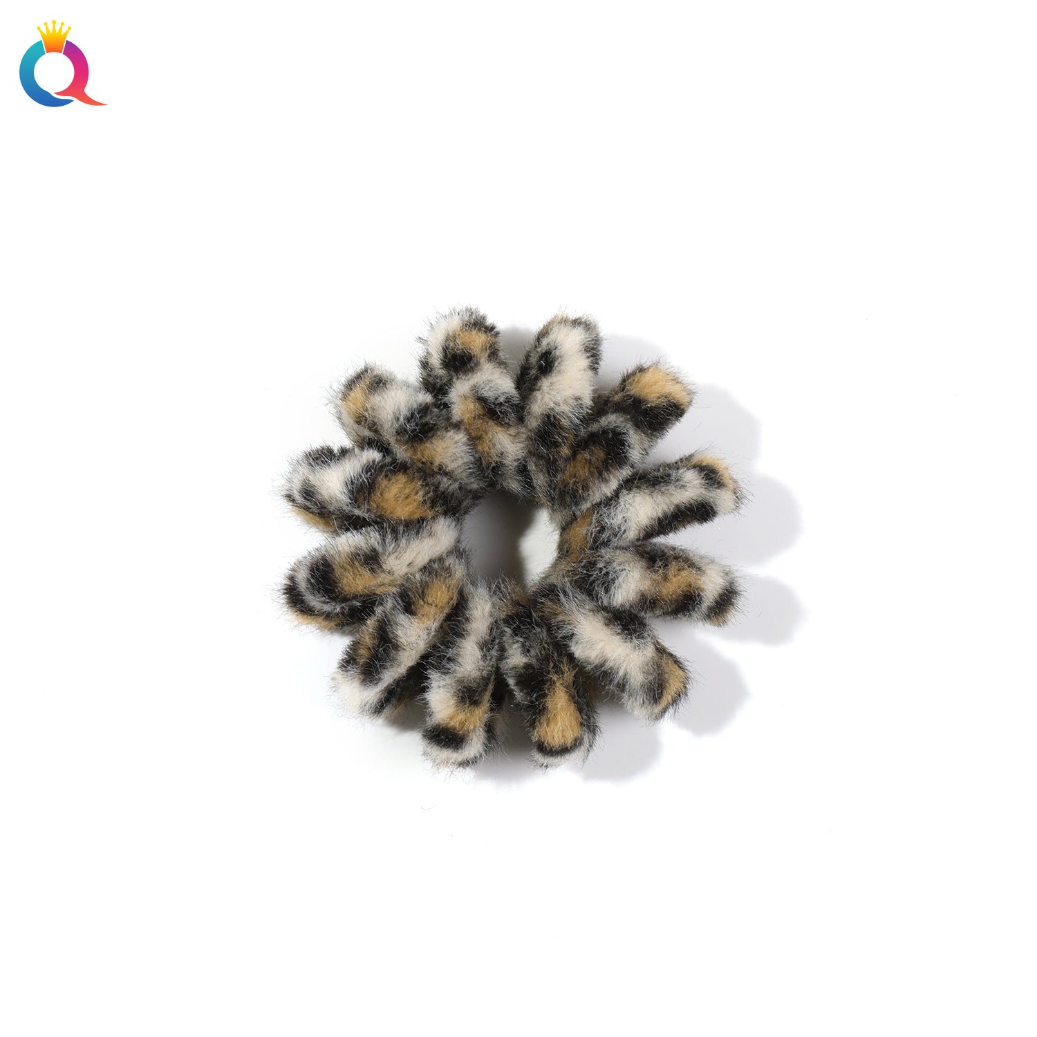 絨面彈力繩豹紋髮圈－細節特寫2｜https://igowo.tw/
