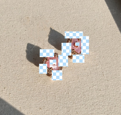 鋯石幸運草墜飾項鍊－項鍊-藍色款細節｜https://igowo.tw/