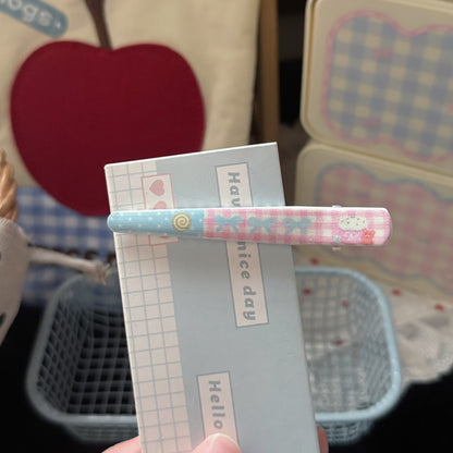 藍色格紋甜點髮夾