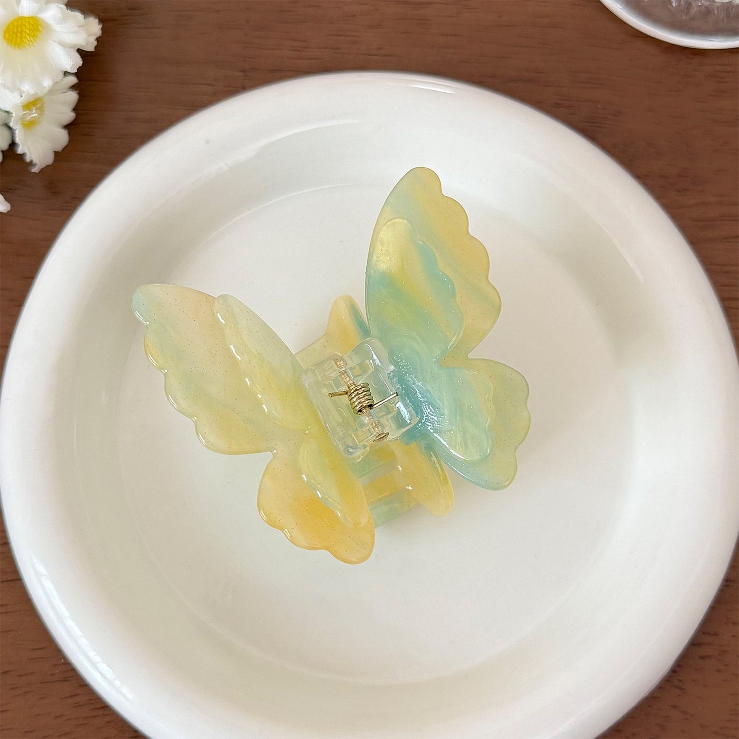醋酸板材蝴蝶雙層髮夾