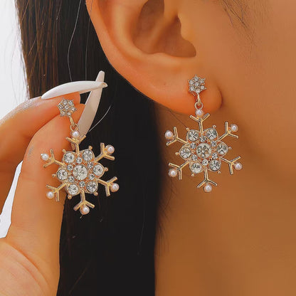 珍珠雪花鑲鑽耳環－細節特寫19｜https://igowo.tw/