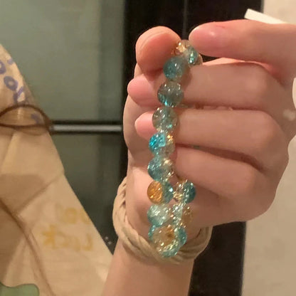 小紅書同款高級感水晶串珠手串地攤經濟ins清新小眾手鏈手飾批發
