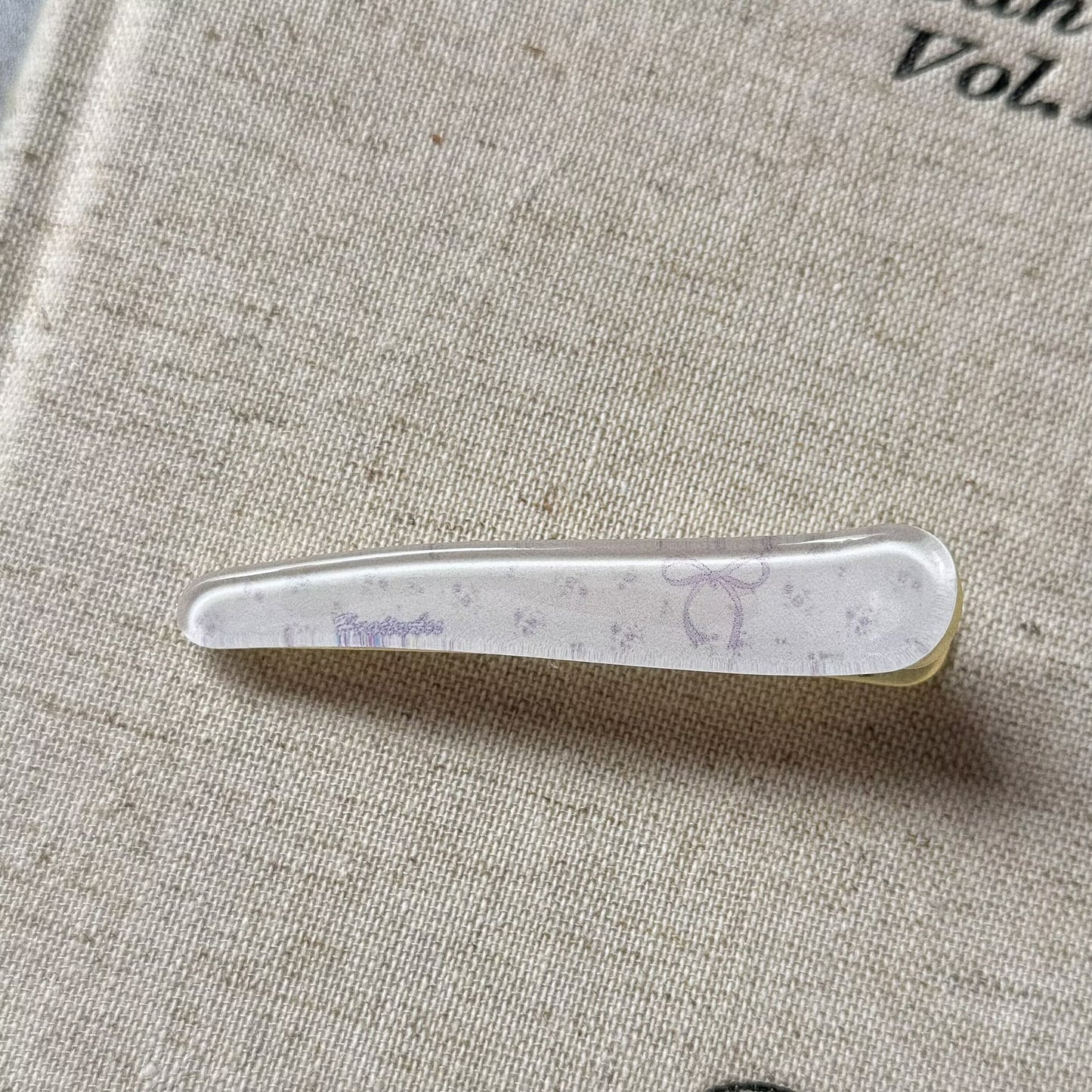 繽紛碎花領結髮夾