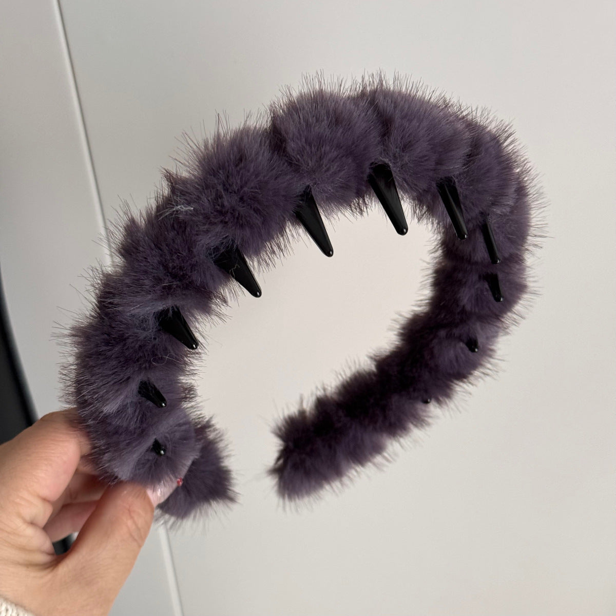 絨面波浪纏繞髮箍