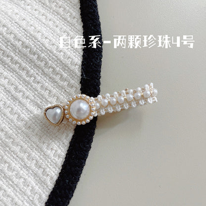 珍珠花朵髮夾－細節特寫4｜https://igowo.tw/
