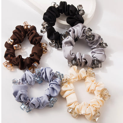 水晶大腸圈簡約髮圈－商品主圖｜https://igowo.tw/