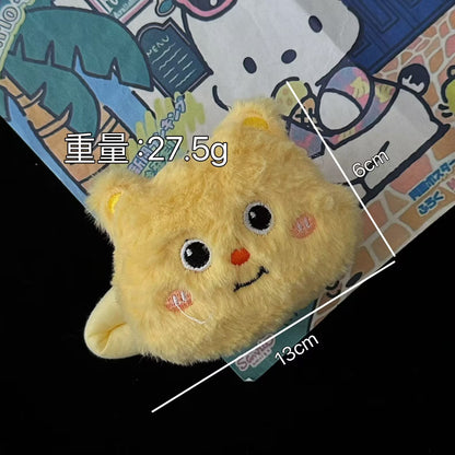 黃色絨面小熊髮夾