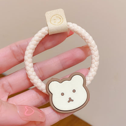 棕色小熊卡通髮圈