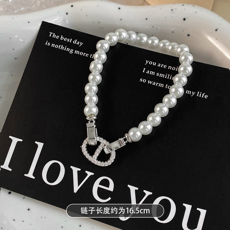法式白月光~貓眼石花朵手鏈輕奢小眾高級感手環時尚百搭手飾批發