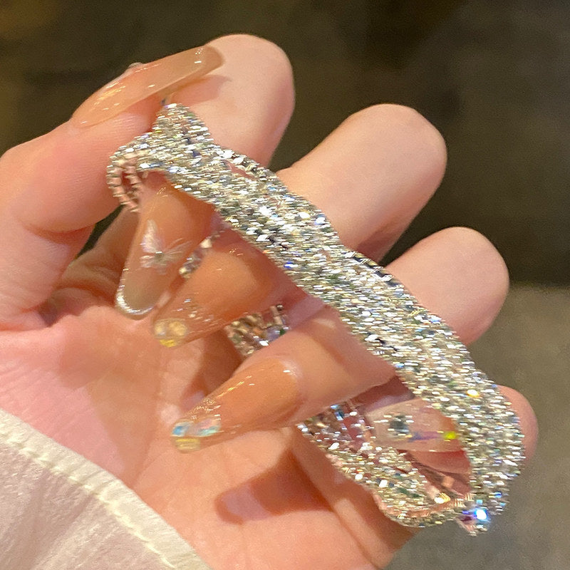 超閃鑲鉆多層纏繞手鏈輕奢小眾精致手環歐美爆款優雅氣質手飾批發