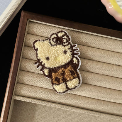 棕色貓咪卡通髮夾