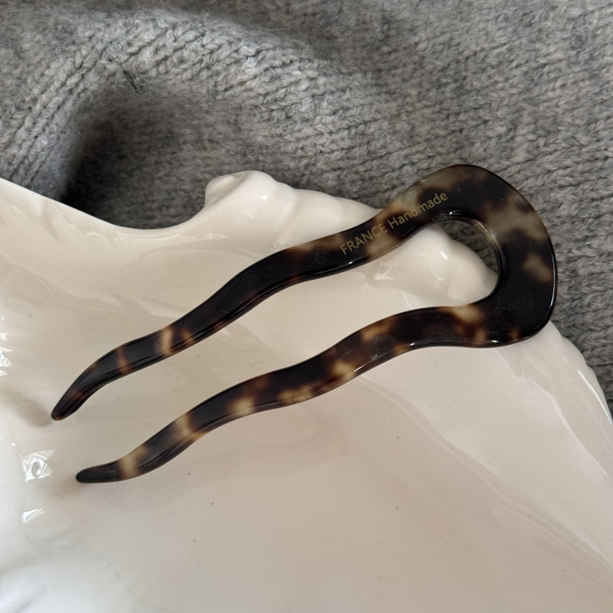 醋酸板材波浪復古髮簪