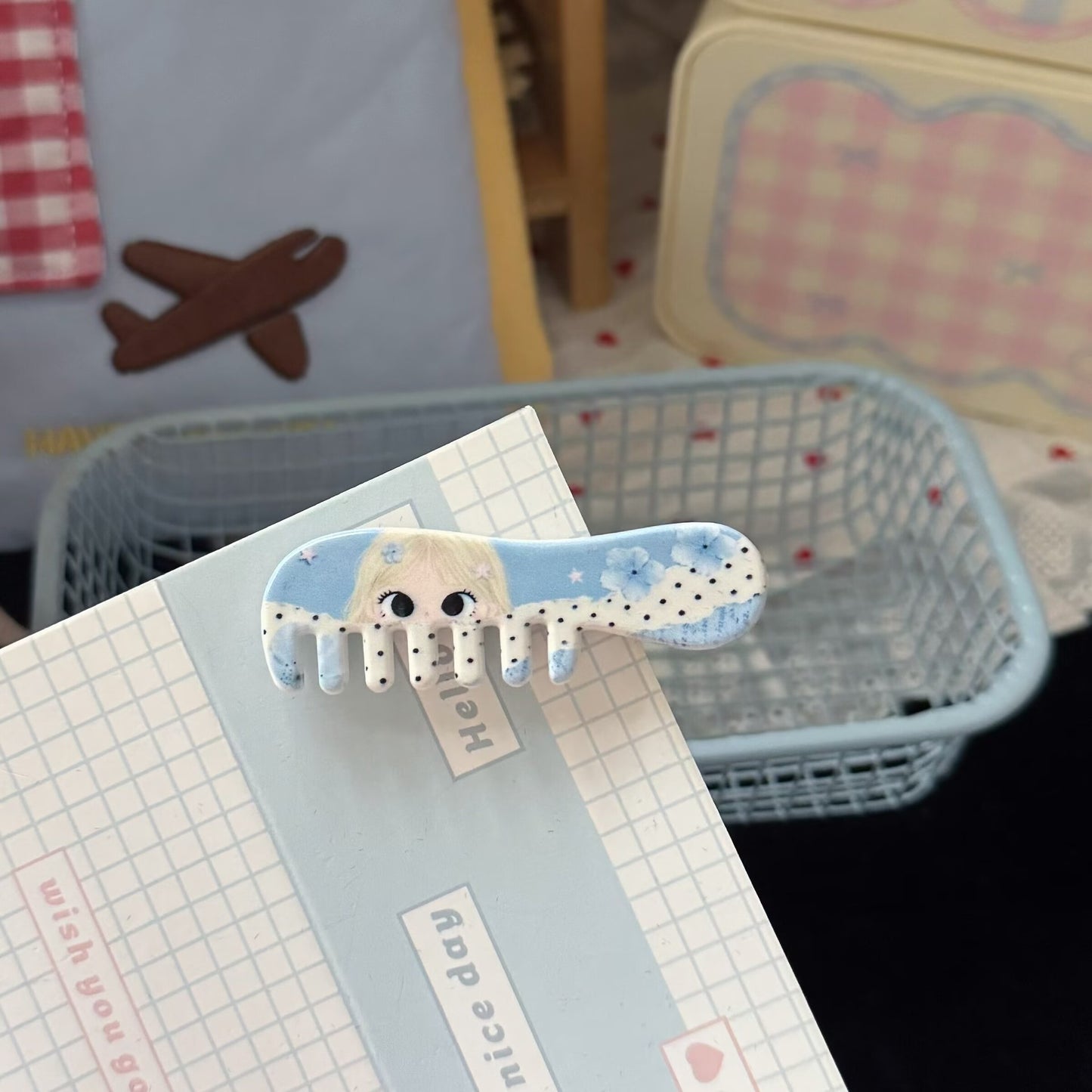 粉色卡通髮夾