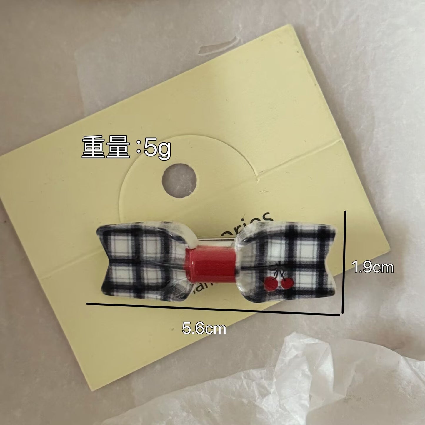 黑色領結簡約髮夾