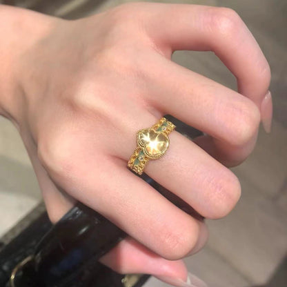 沙金蝴蝶戒指－細節特寫17｜https://igowo.tw/