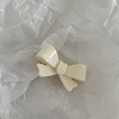 粉色蝴蝶結髮夾