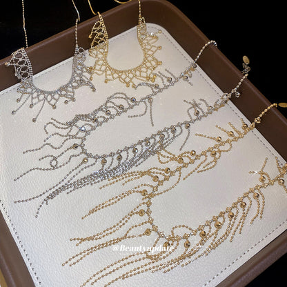 金屬流蘇簡約項鍊－商品主圖｜https://igowo.tw/