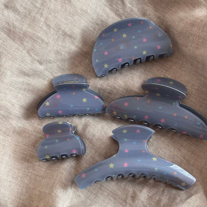 醋酸板材星星鯊魚夾－第二視角實拍｜https://igowo.tw/