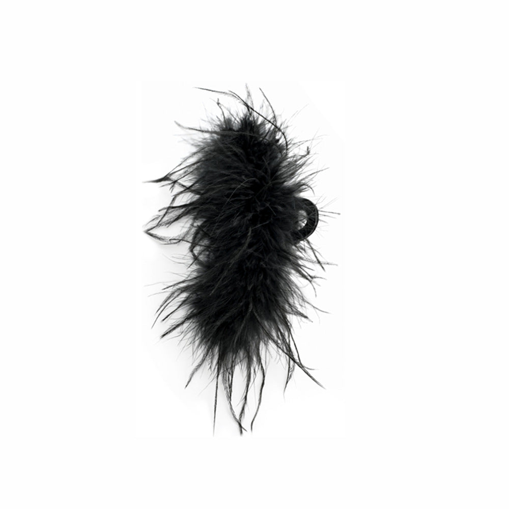 羽毛簡約鯊魚夾－細節特寫3｜https://igowo.tw/
