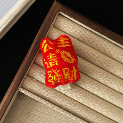 紅色文字髮夾