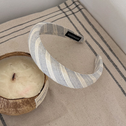 布面格紋復古髮圈