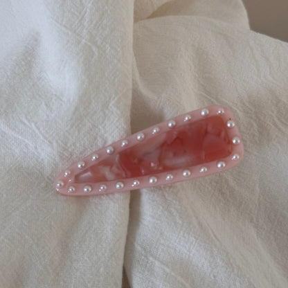 珍珠三角形髮夾