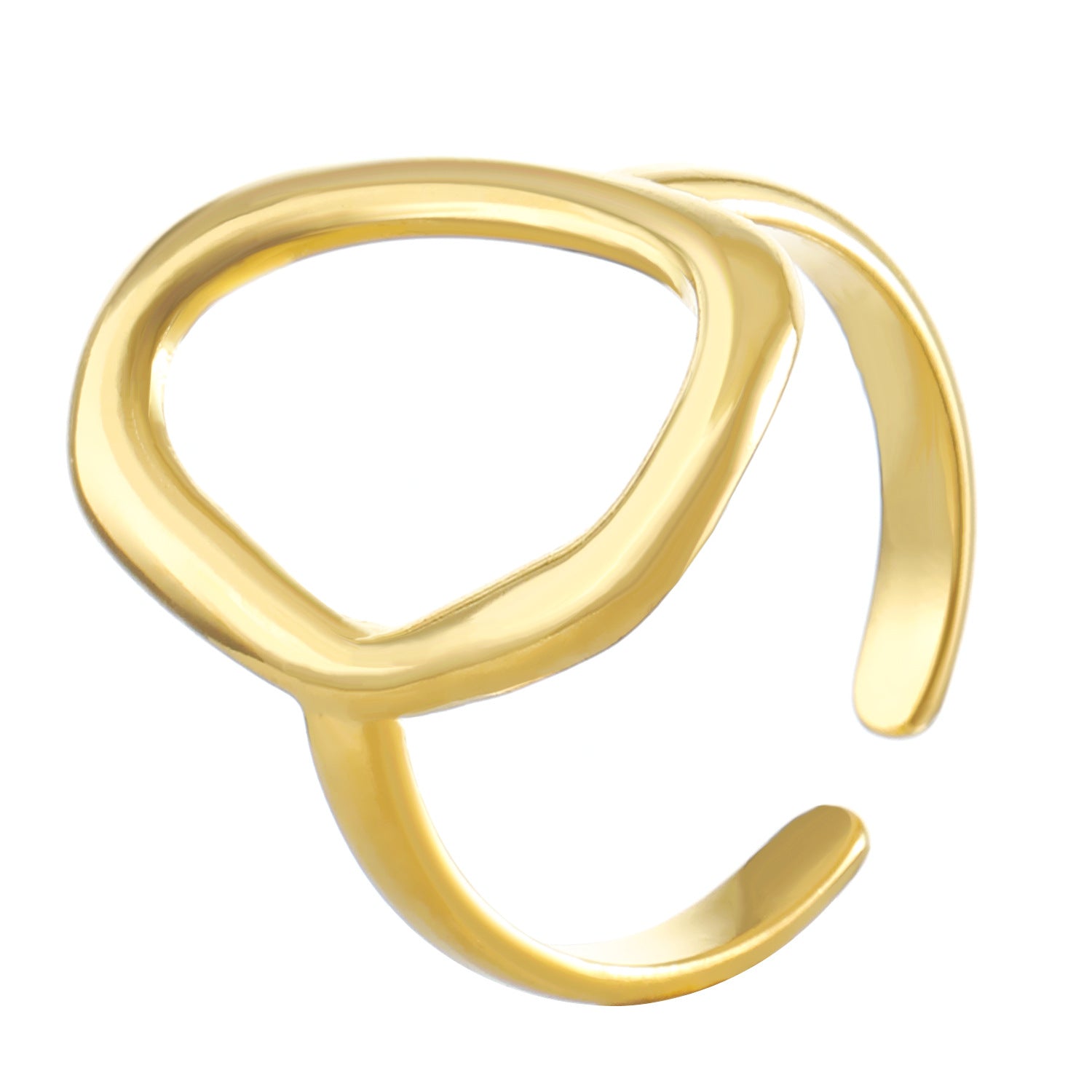 不鏽鋼橢圓鏤空戒指－細節特寫3｜https://igowo.tw/