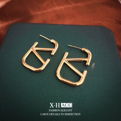金色圓圈復古耳環－細節特寫40｜https://igowo.tw/