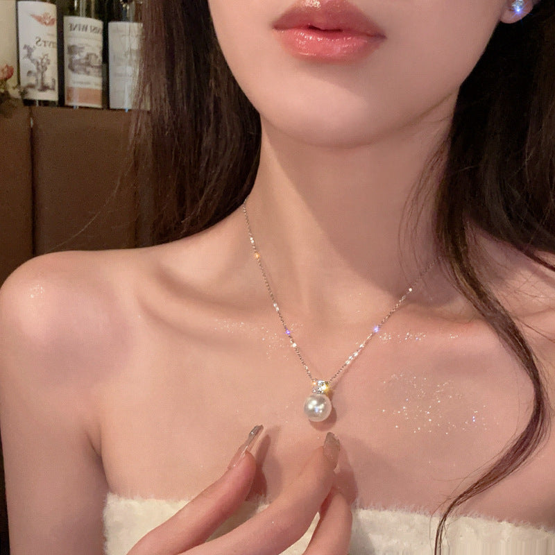 珍珠玫瑰墜飾復古項鍊－細節特寫4｜https://igowo.tw/