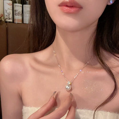 珍珠玫瑰墜飾復古項鍊－細節特寫4｜https://igowo.tw/