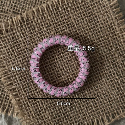 粉色蝴蝶簡約髮圈