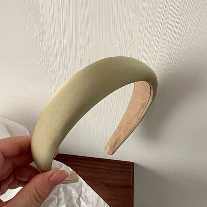 綠色布面格紋髮箍