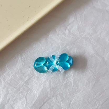 藍色愛心簡約髮夾